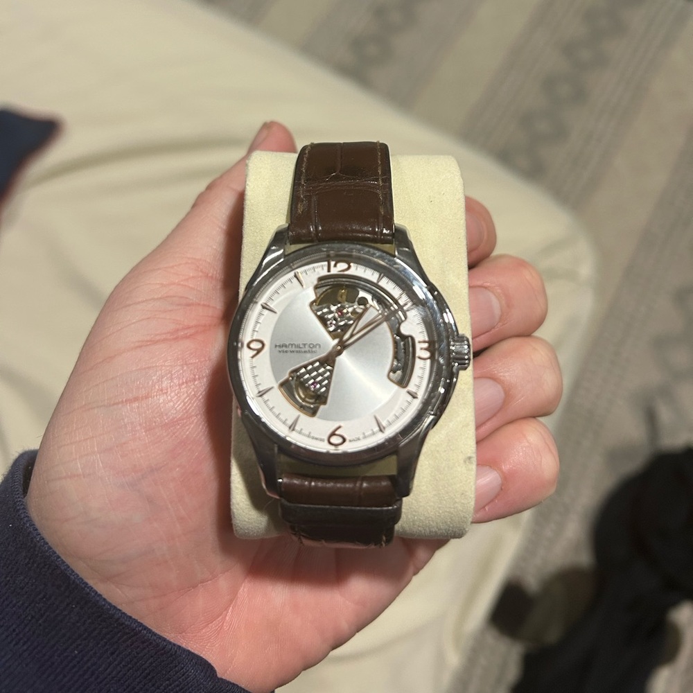 Hamilton Silver and Brown Men's Watch